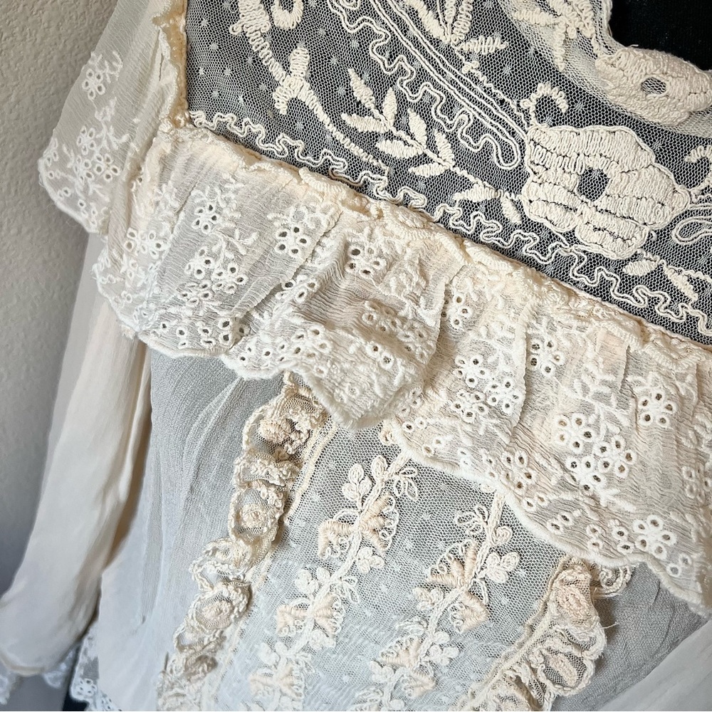 RARE EXC • Free People Florence Victorian Blouse • - Picture 4 of 11